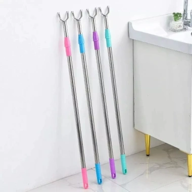 Cây phơi quần áo inox 1,5m - Gậy kéo rút gọn, bền chắc, giá chỉ 35.000đ