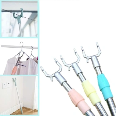 Cây Phơi Quần Áo Inox Kéo Dài 1-5m, Gậy Lấy Đồ Trên Cao, Gập Gọn - Giá 63.617₫
