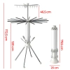 Cây sào phơi đồ 2 tầng M32 khung thép cacbon gấp gọn đa năng kèm kẹp, giàn 3 tầng cao cấp xoay 360 độ - 945.000đ 2