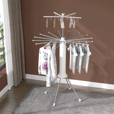 Cây sào phơi đồ 2 tầng M32 khung thép cacbon gấp gọn đa năng kèm kẹp, giàn 3 tầng cao cấp xoay 360 độ - 945.000đ 10