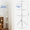 Cây sào phơi đồ gấp gọn inox 3 tầng 40 kẹp siêu chắc xoay 360 độ linh hoạt - 217.300 VND 7