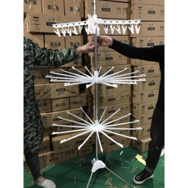 Cây sào phơi đồ inox xoay 360 đa năng 3 tầng, gấp gọn, treo đồ trẻ em - Giá 199k