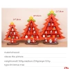 Cây thông Noel gỗ WEETW DIY màu đỏ - Đồ trang trí bàn lò sưởi Giáng sinh Handmade 2