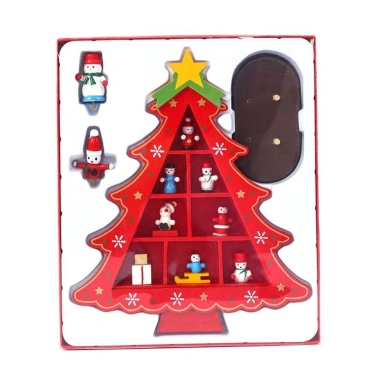 Cây thông Noel gỗ WEETW DIY màu đỏ - Đồ trang trí bàn lò sưởi Giáng sinh Handmade 4 Cây thông Noel gỗ WEETW DIY màu đỏ - Đồ trang trí bàn lò sưởi Giáng sinh Handmade 4