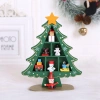 Cây thông Noel gỗ WEETW DIY màu đỏ - Đồ trang trí bàn lò sưởi Giáng sinh Handmade 6