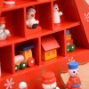 Cây thông Noel gỗ WEETW DIY màu đỏ - Đồ trang trí bàn lò sưởi Giáng sinh Handmade 7