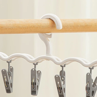 Cây treo đồ 6 móc kẹp dễ thương - Giá treo quần áo, mũ, đồ lót, tất, khăn cho bé - Giá chỉ 28.700 VND 6