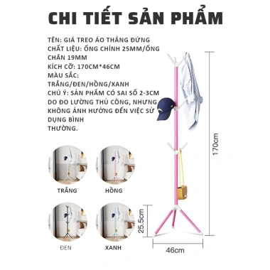Cây treo đồ đa năng 9 nhánh móc - Giá treo quần áo đứng hiện đại, thông minh, chỉ 99.000