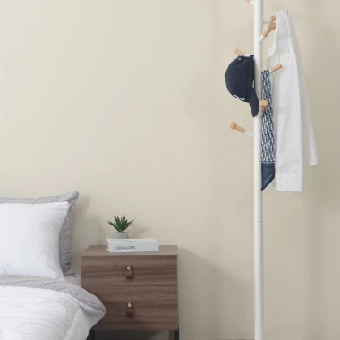 Cây Treo Đồ Gỗ Cao Su Nguyên Khối ARIZE Hanger Tree Trắng – Giá 702.000đ 4
