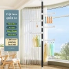 Cây treo quần áo EMOMART ống thép 32mm dày 0.9mm - Lắp đặt linh hoạt, dài có thể thu kéo, chỉ 85.000₫ 2