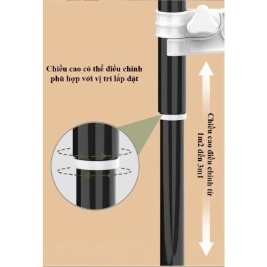 Cây treo quần áo EMOMART ống thép 32mm dày 0.9mm - Lắp đặt linh hoạt, dài có thể thu kéo, chỉ 85.000₫ 8 Cây treo quần áo EMOMART ống thép 32mm dày 0.9mm - Lắp đặt linh hoạt, dài có thể thu kéo, chỉ 85.000₫ 8