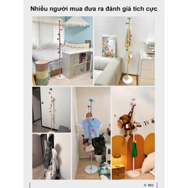 Cây treo quần áo hình nấm dễ thương, giá treo đứng đa năng - chỉ 165k 5