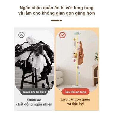 Cây treo quần áo hình nấm dễ thương, giá treo đứng đa năng - chỉ 165k 7