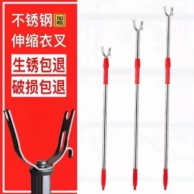 Cây treo quần áo inox 1,5m - Gậy lấy đồ đa năng, bền chắc, giá chỉ 60.000₫