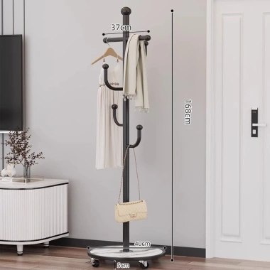 Cây treo quần áo inox cao cấp bánh xe di chuyển - màu đen trắng vàng, giảm còn 295.000đ 8