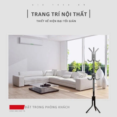 Cây Treo Quần Áo Khung Thép Đa Năng, Sơn Tĩnh Điện Chống Rỉ, Tích Hợp Nhiều Móc - Giá 99.000đ 4