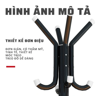 Cây Treo Quần Áo Khung Thép Đa Năng, Sơn Tĩnh Điện Chống Rỉ, Tích Hợp Nhiều Móc - Giá 99.000đ 7