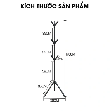 Cây treo quần áo thép không gỉ GADI đa năng, giá 196.000 - Tiện lợi, decor