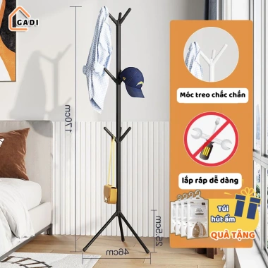 Cây treo quần áo thép không gỉ GADI đa năng, giá 196.000 - Tiện lợi, decor