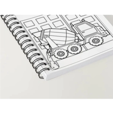 CB02 Vehicles - Đóng quyển lò xo, giấy 180gsm, Set 24 tranh tô màu A4/A5 Acrylic, Màu nước, Sáp màu - Giá chỉ 36.000₫