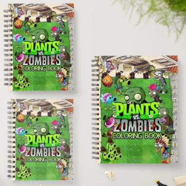 CB93 Plants vs Zombies Set 30 tranh tô màu A4 A5, lò xo đóng quyển, giá 40.000đ 2