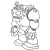 CB93 Plants vs Zombies Set 30 tranh tô màu A4 A5, lò xo đóng quyển, giá 40.000đ 6