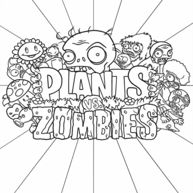 CB93 Plants vs Zombies Set 30 tranh tô màu A4 A5, lò xo đóng quyển, giá 40.000đ 9