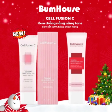 Cell Fusion C Toning Sunscreen SPF50+ PA++++ 100 Tone Up 50ml Kem chống nắng nâng tông da giảm thâm dưỡng da