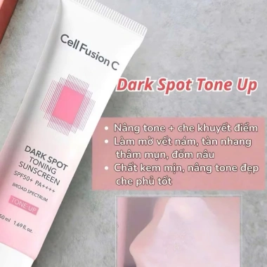 Cell Fusion C Toning Sunscreen SPF50+ PA++++ 100 Tone Up 50ml Kem chống nắng nâng tông da giảm thâm dưỡng da