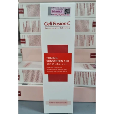 Cell Fusion C Toning Sunscreen SPF50+ PA++++ 100 Tone Up 50ml Kem chống nắng nâng tông da giảm thâm dưỡng da