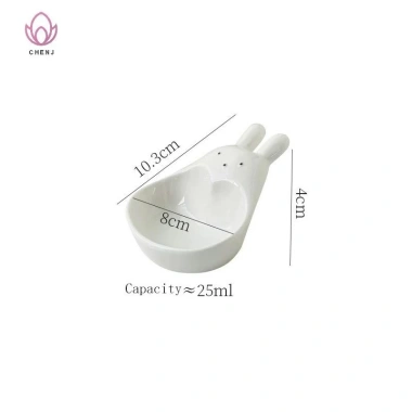 CENJ Đĩa nhúng gốm tay cầm – Đĩa nước sốt, gia vị sushi, bát ăn nhẹ, mới 10