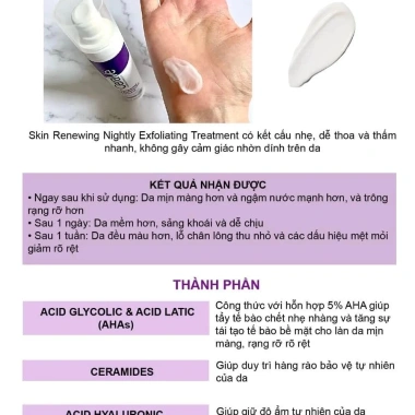 CeraVe Skin Renewing Nightly Exfoliating Treatment - Kem Tẩy Tế Bào Chết Ban Đêm Giá 309.000đ Giảm Giá Đến 401.700đ 5