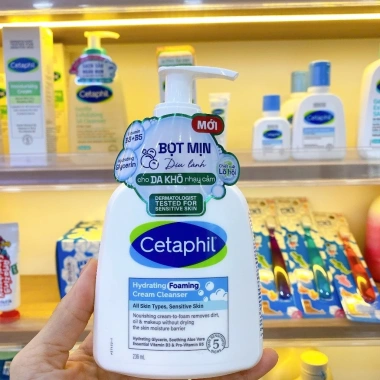 Cetaphil Sữa rửa mặt tạo bọt 236ml - Dưỡng ẩm nhẹ nhàng cho da khô nhạy cảm, giảm giá 260.000₫