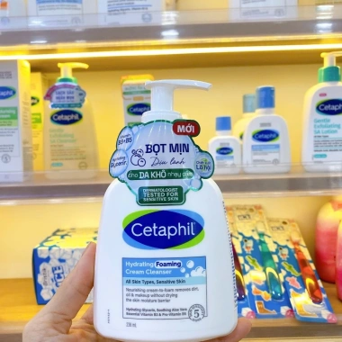 Cetaphil Sữa rửa mặt tạo bọt 236ml - Dưỡng ẩm nhẹ nhàng cho da khô nhạy cảm, giảm giá 260.000₫