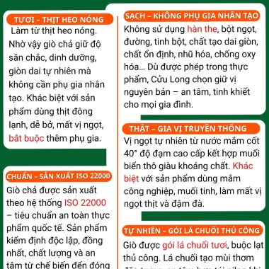 Chả Bì Ớt Xiêm Xanh Cửu Long 1kg Gói Lá Chuối, Chả Da Sạch, Không Phụ Gia, Giá chỉ 199.000 VND 5