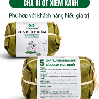 Chả Bì Ớt Xiêm Xanh Cửu Long 1kg Gói Lá Chuối, Chả Da Sạch, Không Phụ Gia, Giá chỉ 199.000 VND 9