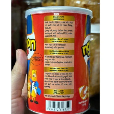 Chả giò tôm sấy mini 150g ăn liền lon Vissan ALNN - Giòn ngon, chỉ 79.000đ