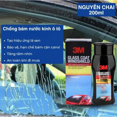 Chai 3M Glass Coat Windshield 8.889 200ml - Phủ Nano chống bám nước, giảm giá 129k 10 Chai 3M Glass Coat Windshield 8.889 200ml - Phủ Nano chống bám nước, giảm giá 129k 10