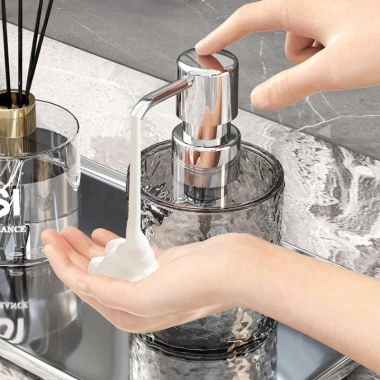 Chai 400ml Chiết Dầu Gội Sữa Tắm - Bình Đựng Nước Rửa Tay Vân Kim Cương Sang Trọng, Giá 40.000đ