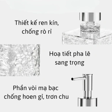 Chai 400ml Chiết Dầu Gội Sữa Tắm - Bình Đựng Nước Rửa Tay Vân Kim Cương Sang Trọng, Giá 40.000đ