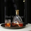 Chai Bình Đựng Rượu Thủy Tinh 750ml Nắp Vàng Cao Cấp Mẫu XO Tặng Tem