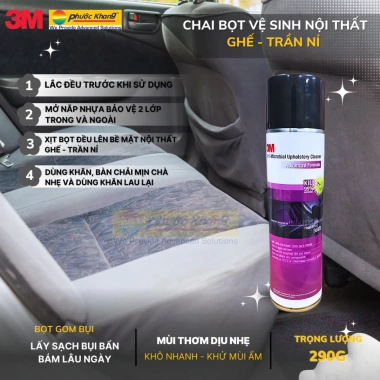 Chai Bọt 3M 290g Giảm 10% - Vệ sinh ghế, trần, nỉ nội thất ô tô, mạnh mẽ 2