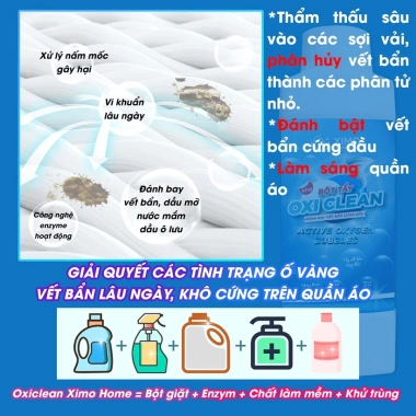 Chai bột tẩy vết bẩn Oxy Clean Ximo 350g - Giá 99.000₫, sạch nhanh mọi bề mặt 3