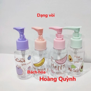 Chai chiết mỹ phẩm mini du lịch, họa tiết xinh xắn, dầu gội sữa tắm 22.000₫ 5