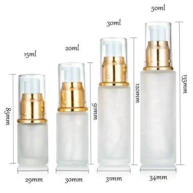 Chai chiết mỹ phẩm thủy tinh mờ 15ml 50ml xịt giọt cao cấp kem dưỡng da serum giá 14.900 VND