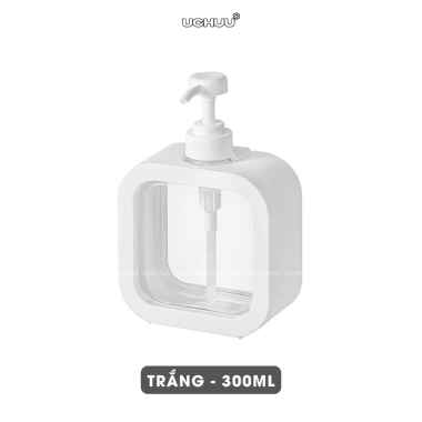 Chai chiết xà phòng trong suốt UCHUU - Bình đựng sữa tắm, dầu gội du lịch, lọ nhựa vòi bơm khóa, chỉ 31.000đ 10