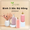 Chai Đựng Dầu Gội và Sữa Tắm 200ml Hồng - Bình Chiết 3 Sắc Độ Cây Gió Nhỏ 17k