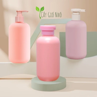 Chai Đựng Dầu Gội và Sữa Tắm 200ml Hồng - Bình Chiết 3 Sắc Độ Cây Gió Nhỏ 17k 3