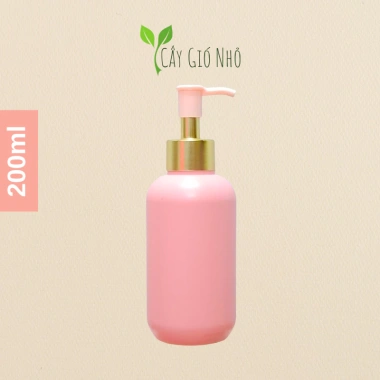 Chai Đựng Dầu Gội và Sữa Tắm 200ml Hồng - Bình Chiết 3 Sắc Độ Cây Gió Nhỏ 17k 8