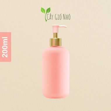 Chai Đựng Dầu Gội và Sữa Tắm 200ml Hồng - Bình Chiết 3 Sắc Độ Cây Gió Nhỏ 17k 9